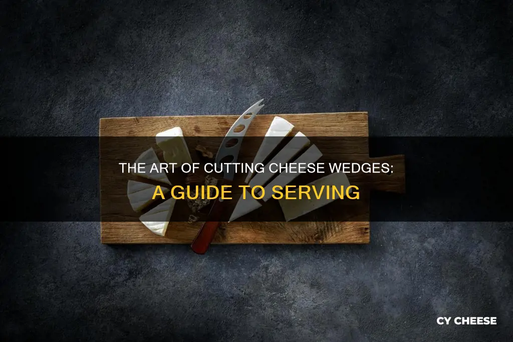 how to cut a wedge of cheese for serving