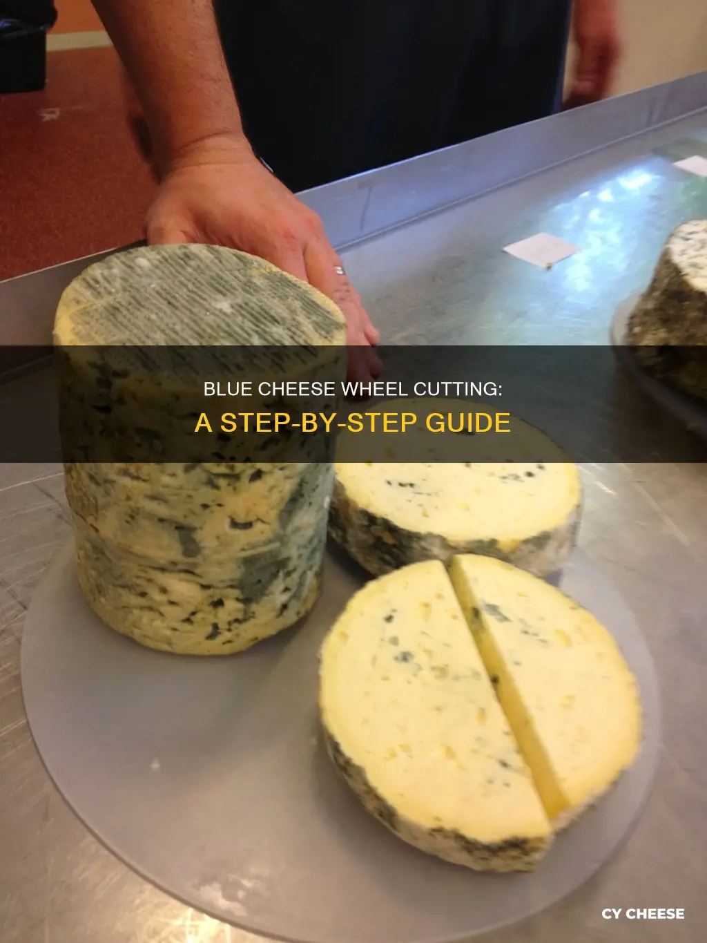 how to cut a wheel of blue cheese