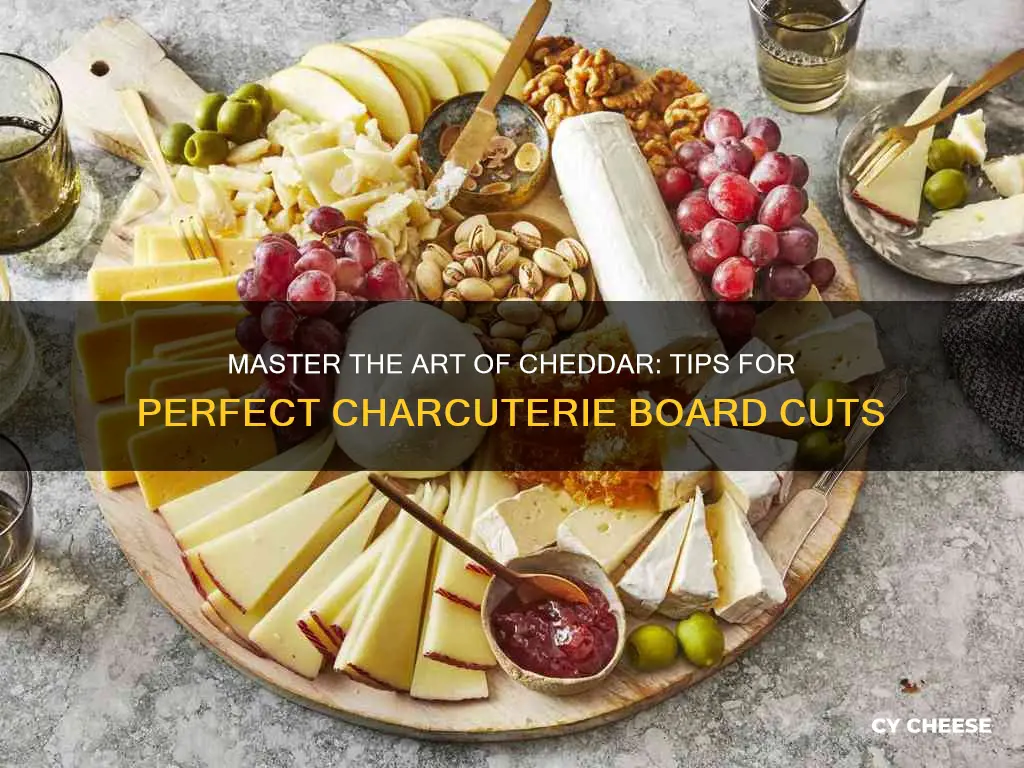 how to cut cheddar cheese for a charcuterie board