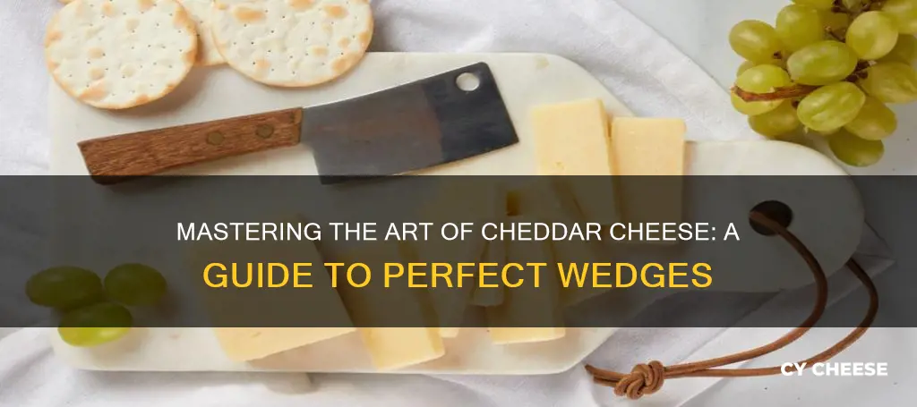 how to cut cheddar cheese wedge