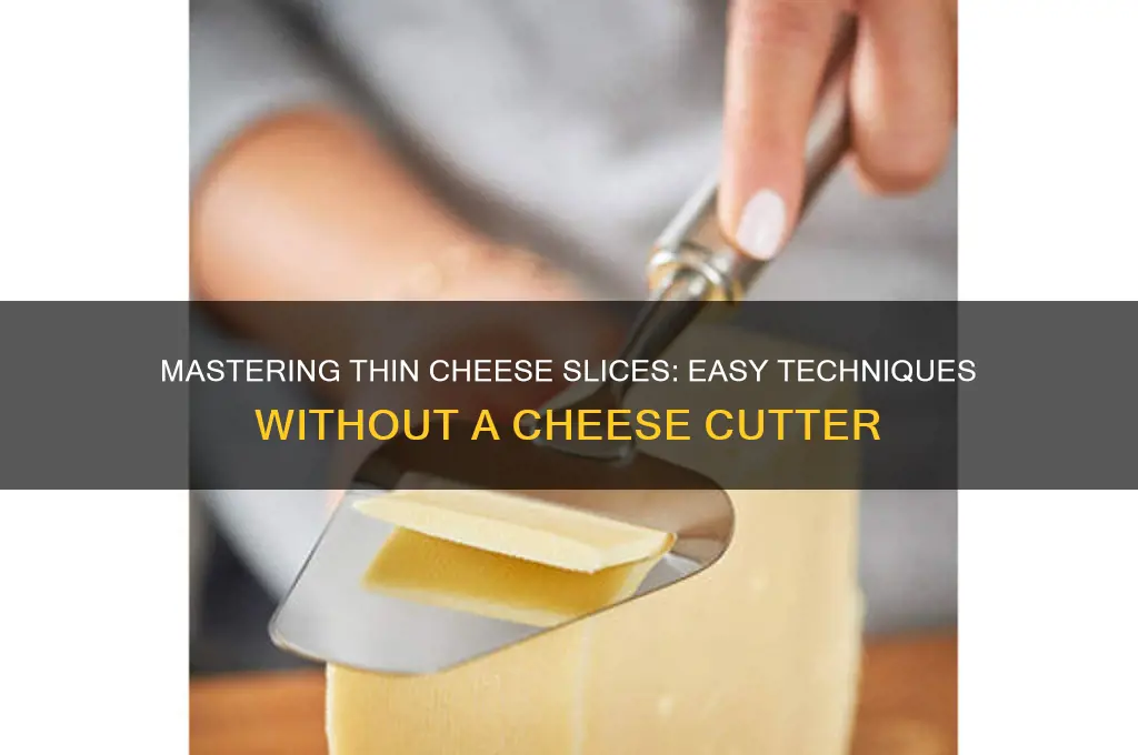 how to cut thin cheese slices without cheese cutter