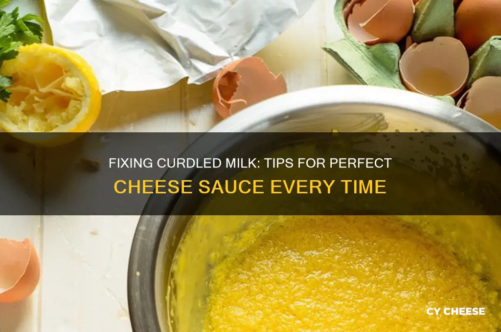 how to deal with curdled milk in a cheese saud