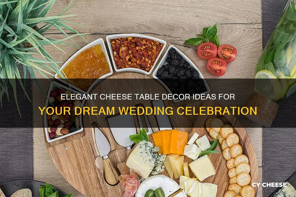 how to decorate a cheese table for a wedding