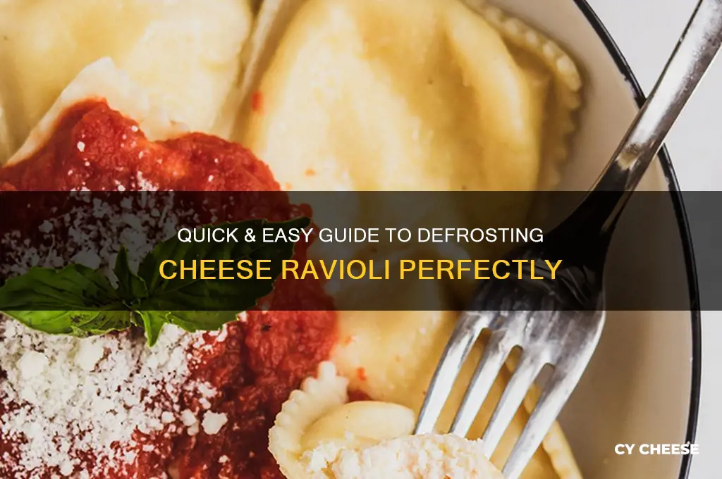 how to defrost cheese ravioli