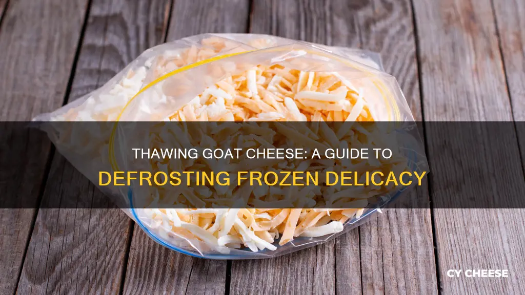 how to defrost frozen goat cheese