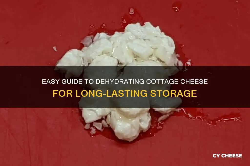 how to dehydrate cottage cheese