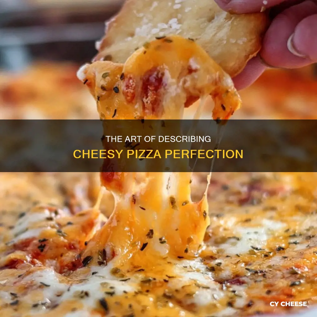 how to describe cheese on pizza