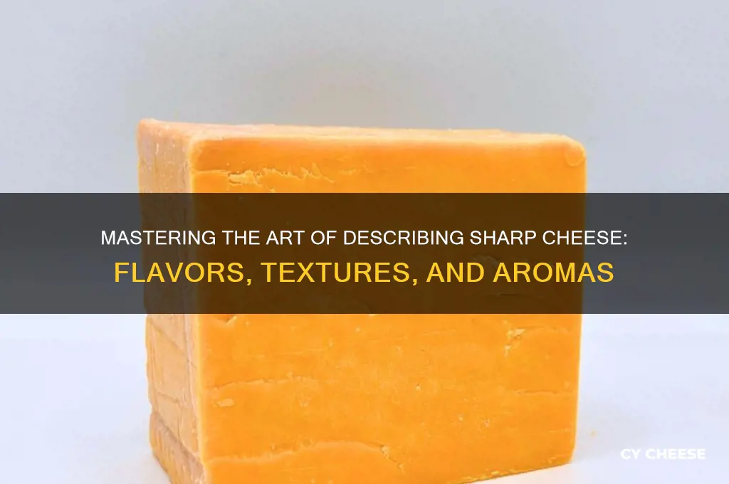 how to describe sharp cheese