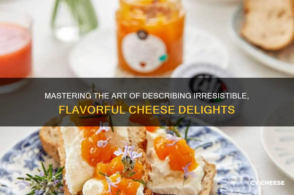 how to describe tasty cheese