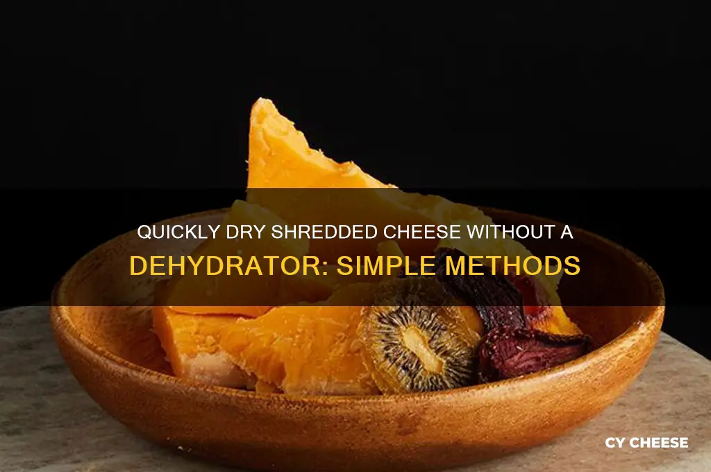 how to dry shredded cheese with no dehydrator