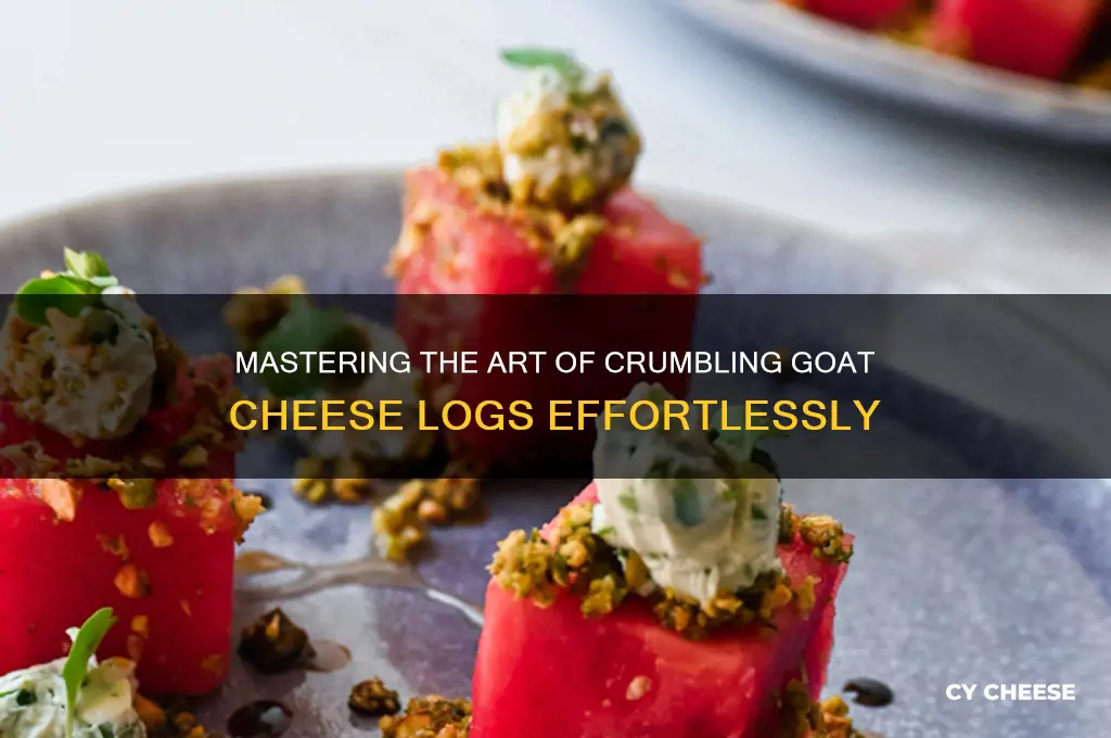 how to easily crumble a log of gaot cheese