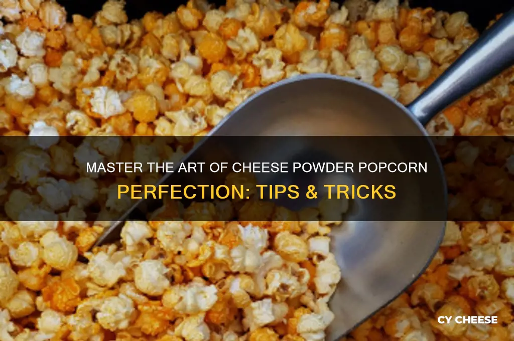 how to effectively sprinkle cheese powder on popcorn