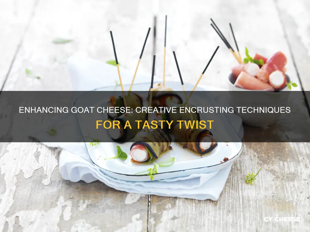 how to encrust goat cheese