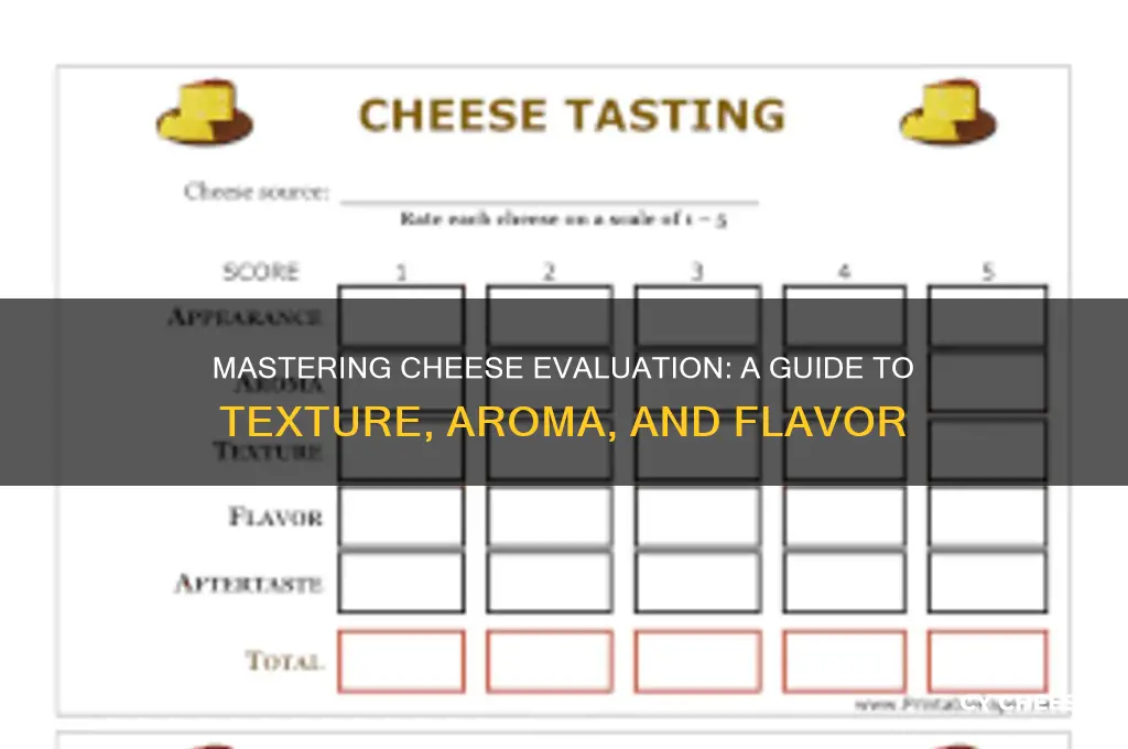 how to evaluate cheese