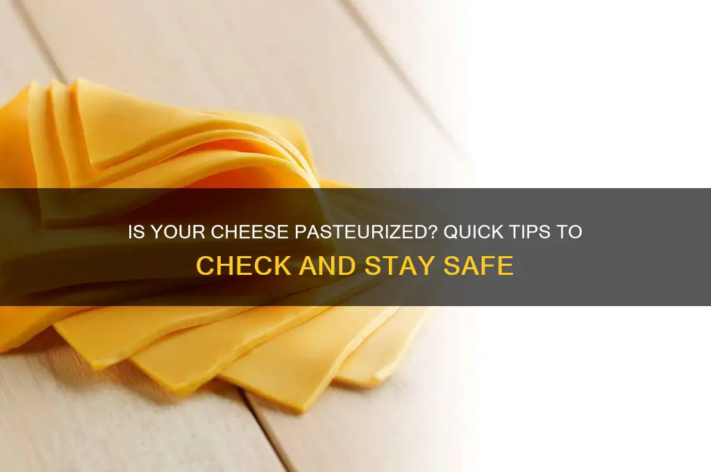 how to find out if cheese is pasteurized