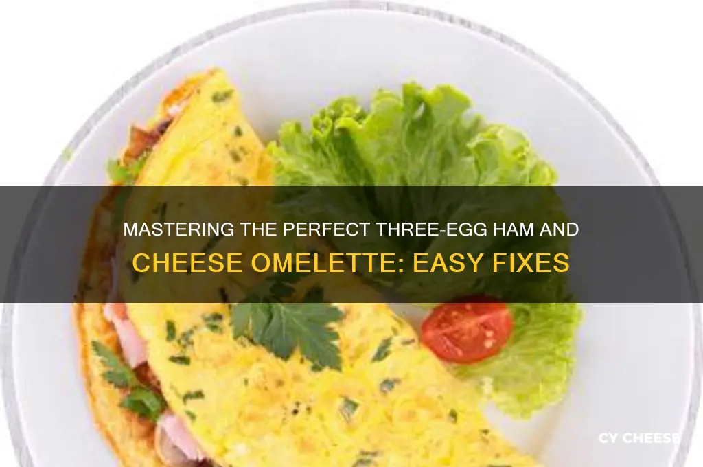 how to fix a three egg ham and cheese omelette