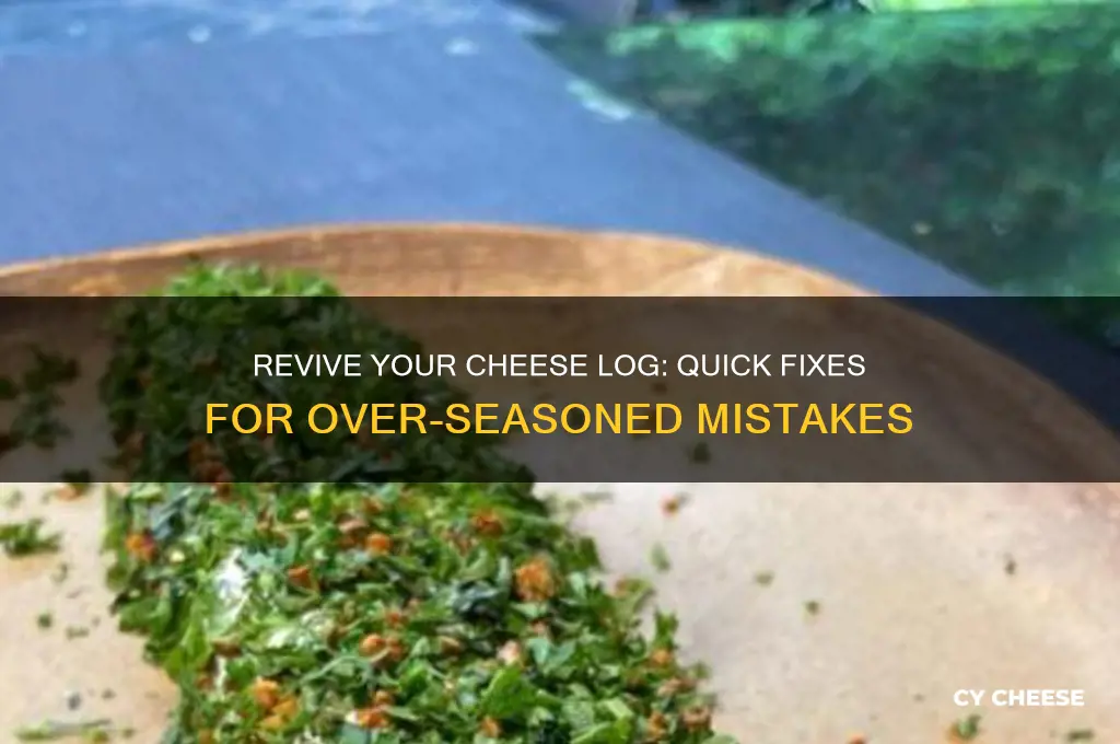 how to fix an over seasoned cheese log