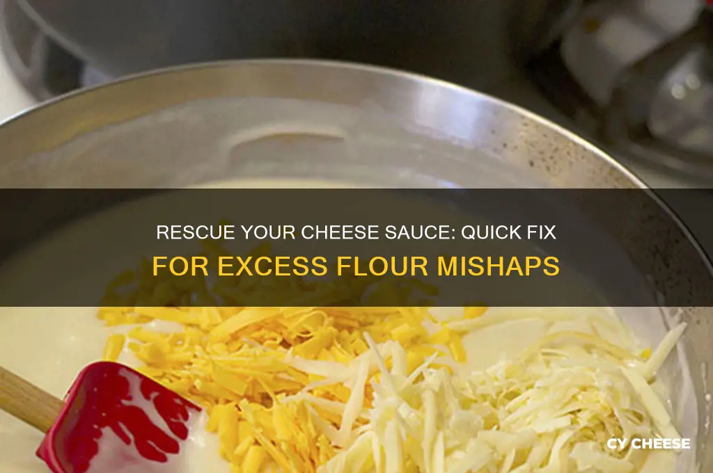 how to fix too much flour in cheese sauce