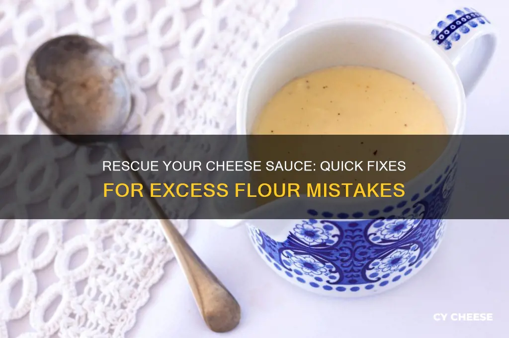 how to fix too much flour in cheese sause