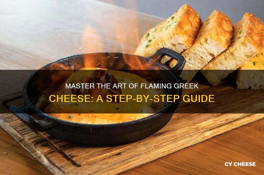 how to flame greek cheese