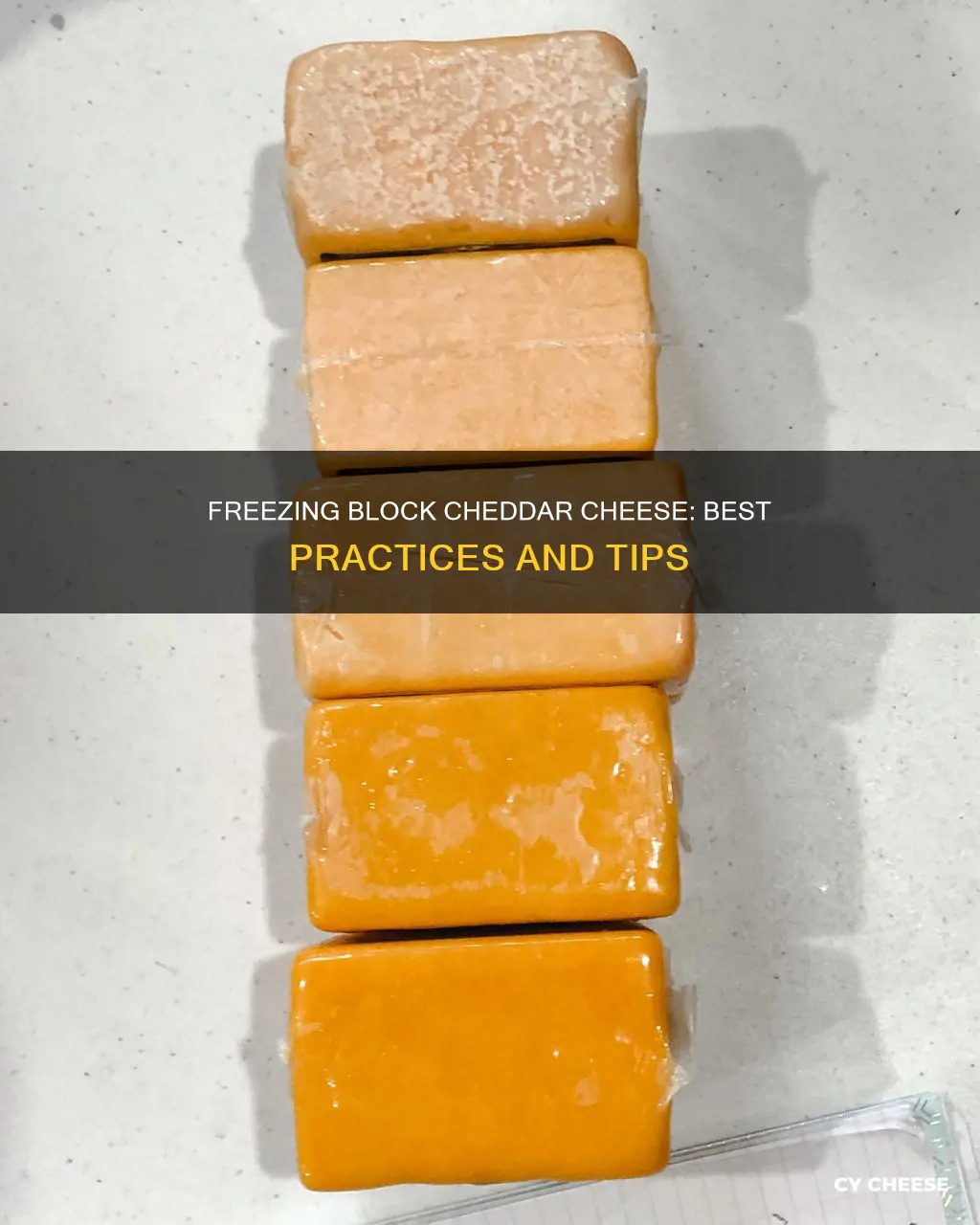 how to freeze block cheddar cheese
