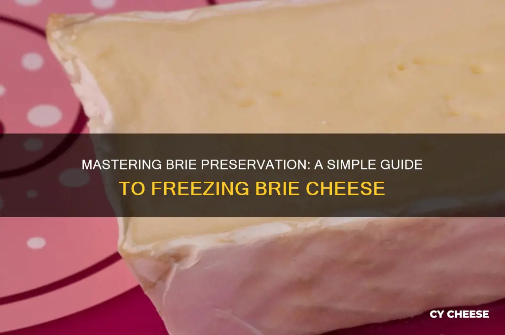 how to freeze brie cheese