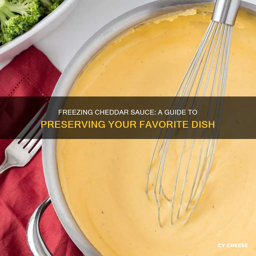 how to freeze cheddar cheese sauce