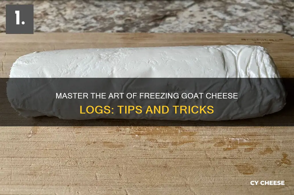 how to freeze goat cheese log