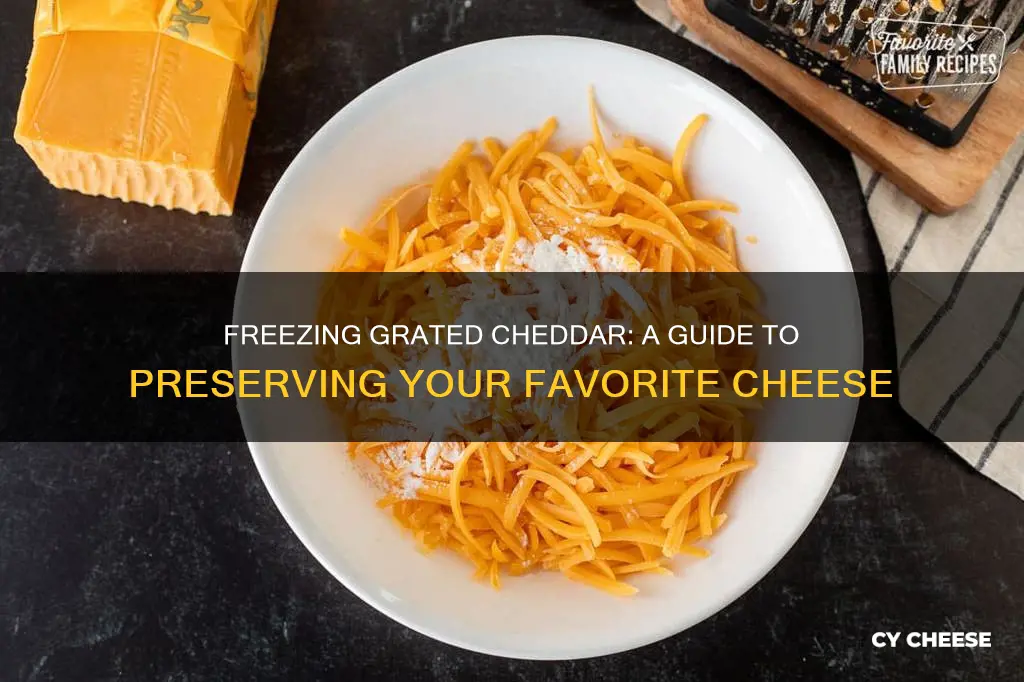 how to freeze grated cheddar cheese