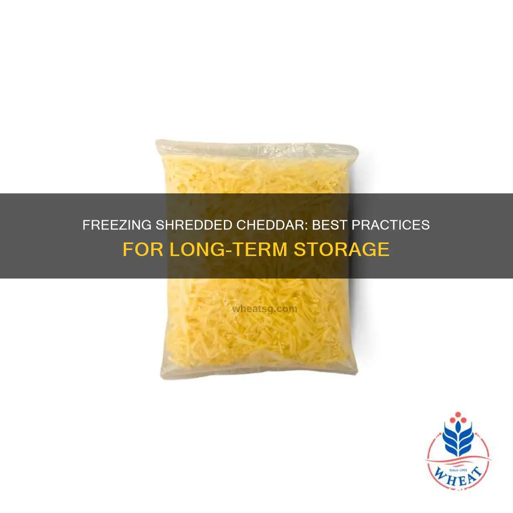 how to freeze shredded cheddar cheese