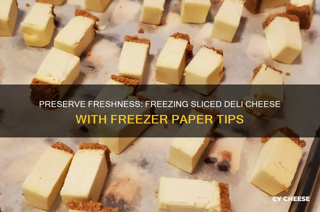 how to freeze sliced deli cheese with freezer paper