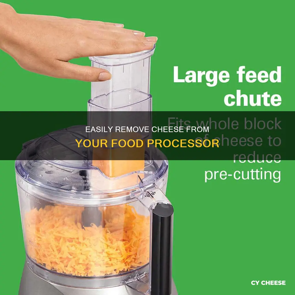 how to get cheese out of bottom of food processor