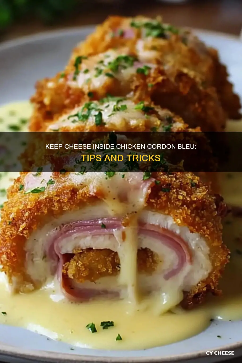 how to get cheese to stay in chicken cordon bleu