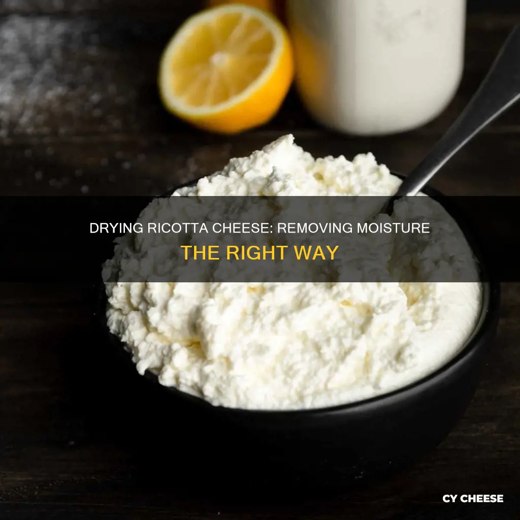 how to get moisture out of ricotta cheese