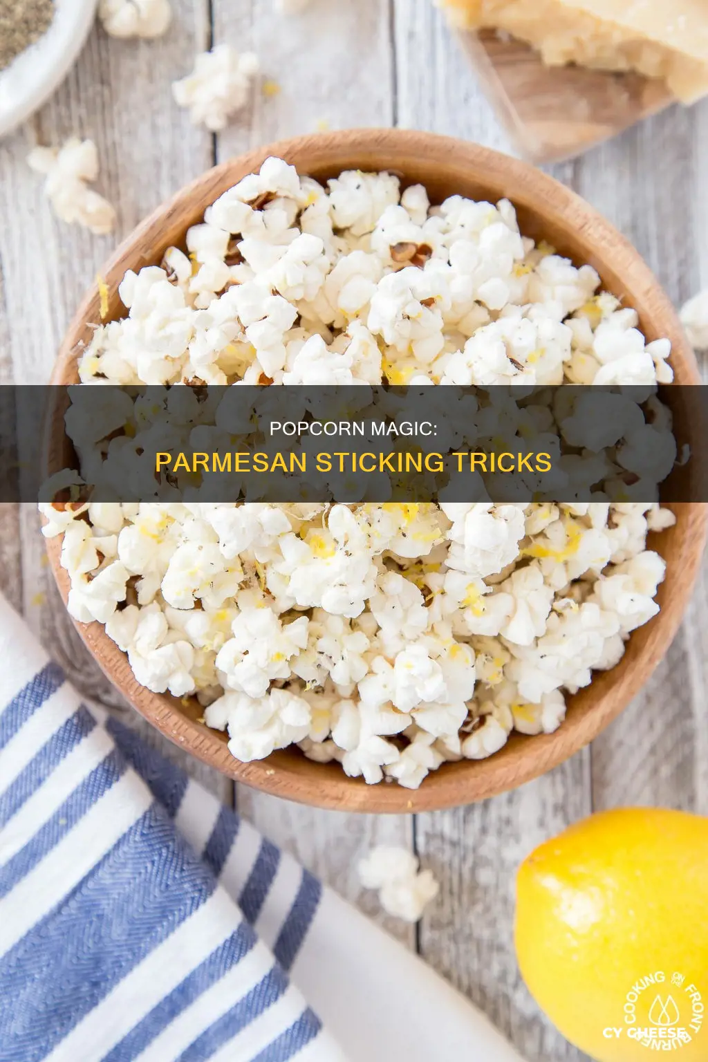 how to get parmesan cheese to stick to air-popped popcorn
