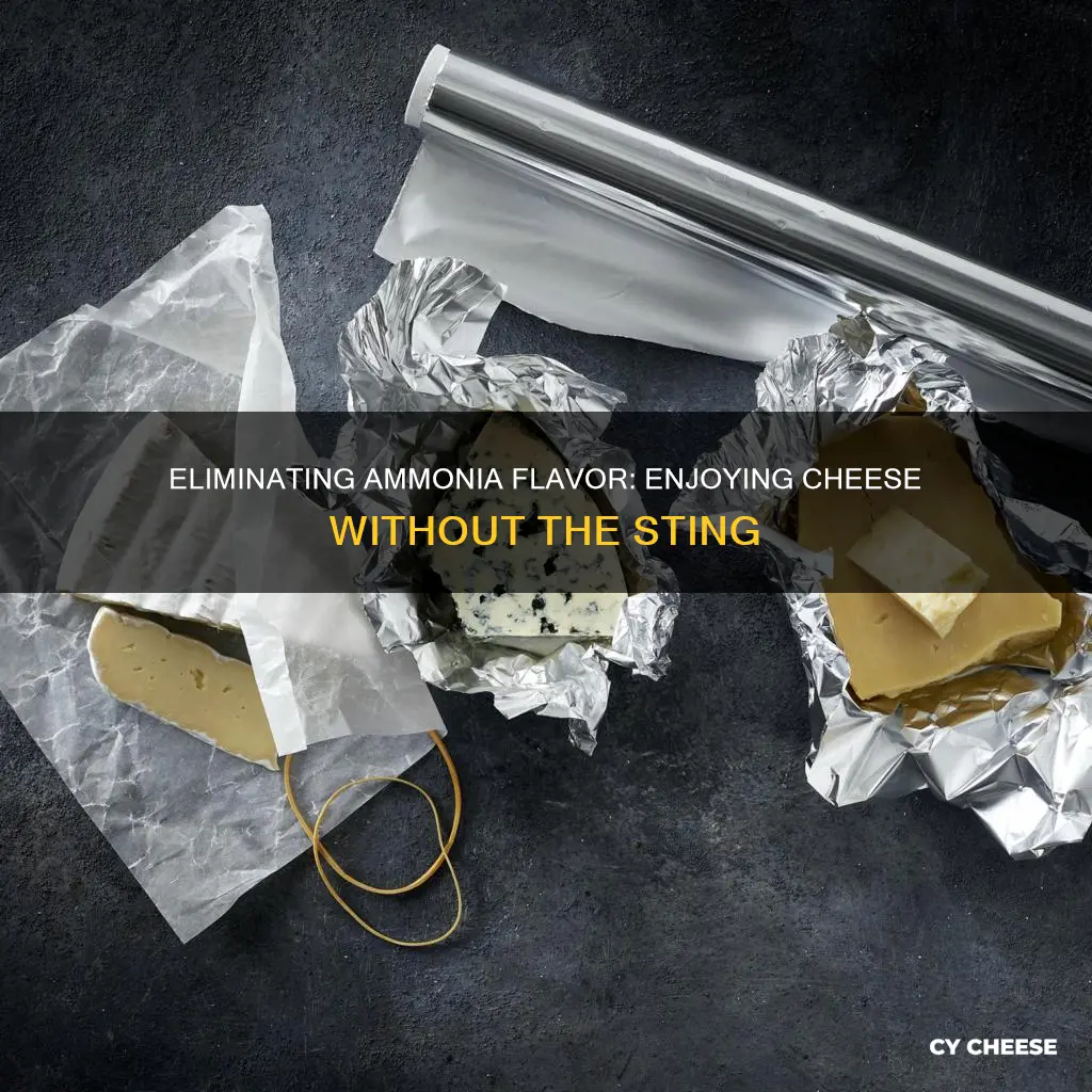 how to get rid of smmonia glavor from cheese