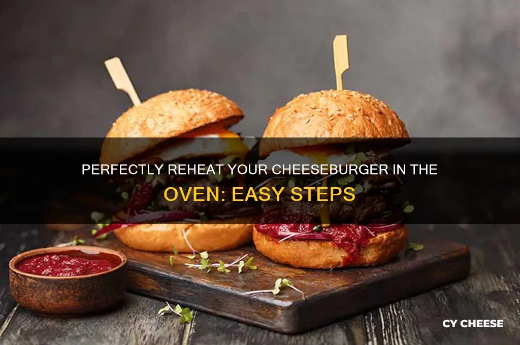 how to heat up cheese burger in oven