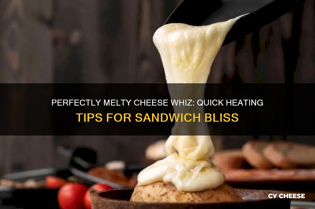 how to heat up cheese whiz for a sandwich