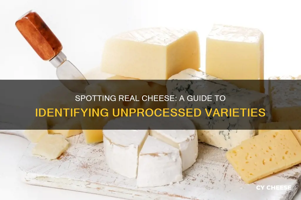 how to identify unprocessed cheese