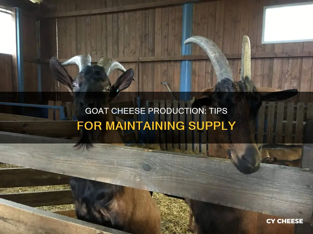 how to keeo goats producing cheese