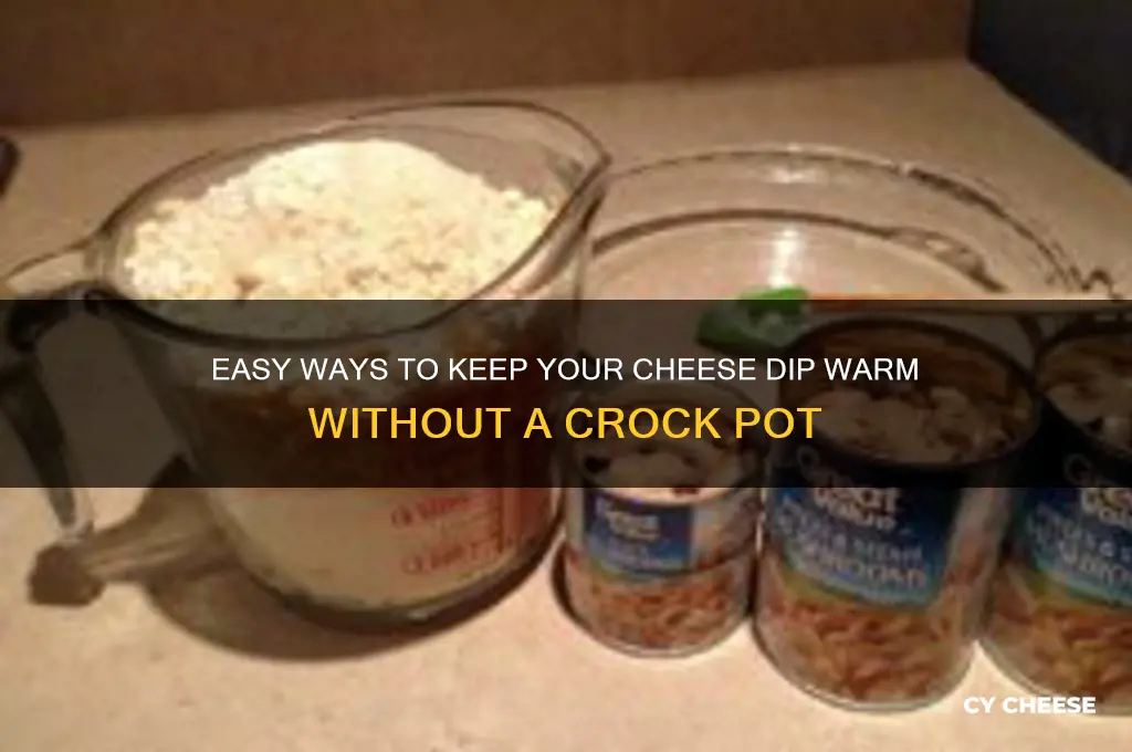 how to keep cheese dip warm without a crock pot