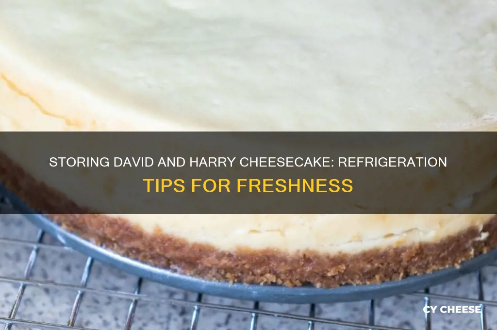 how to keep david and harry cheese cake in rerigerator