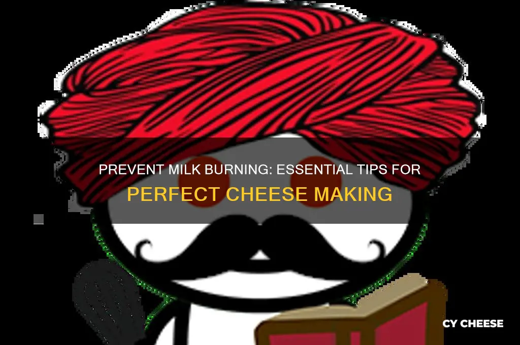 how to keep milk from burning for cheese making