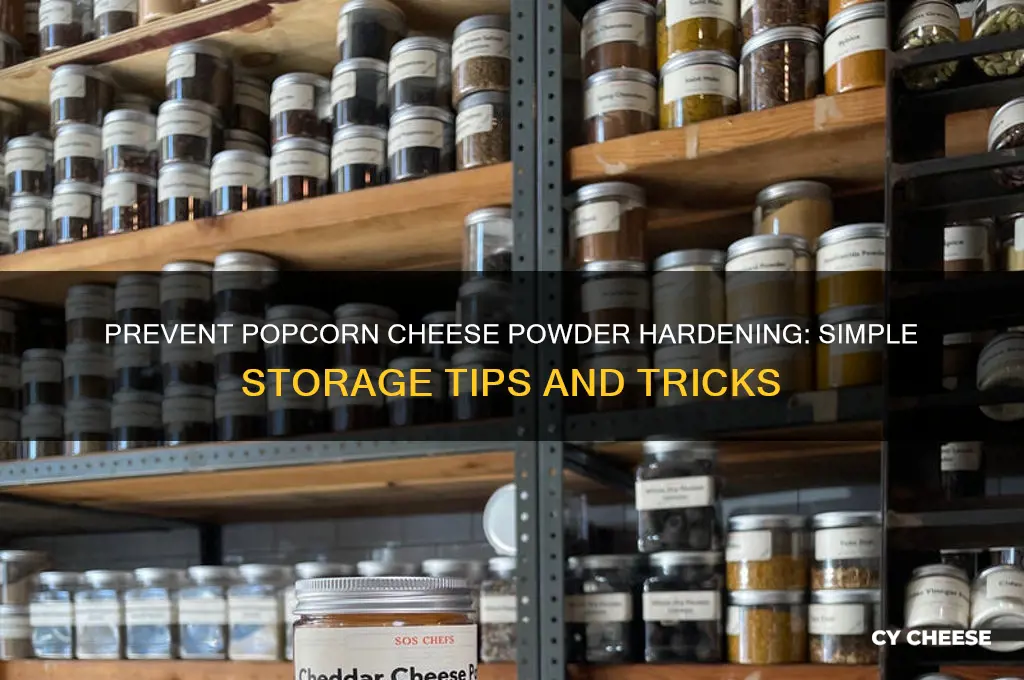 how to keep popcorn cheese powder from hardening