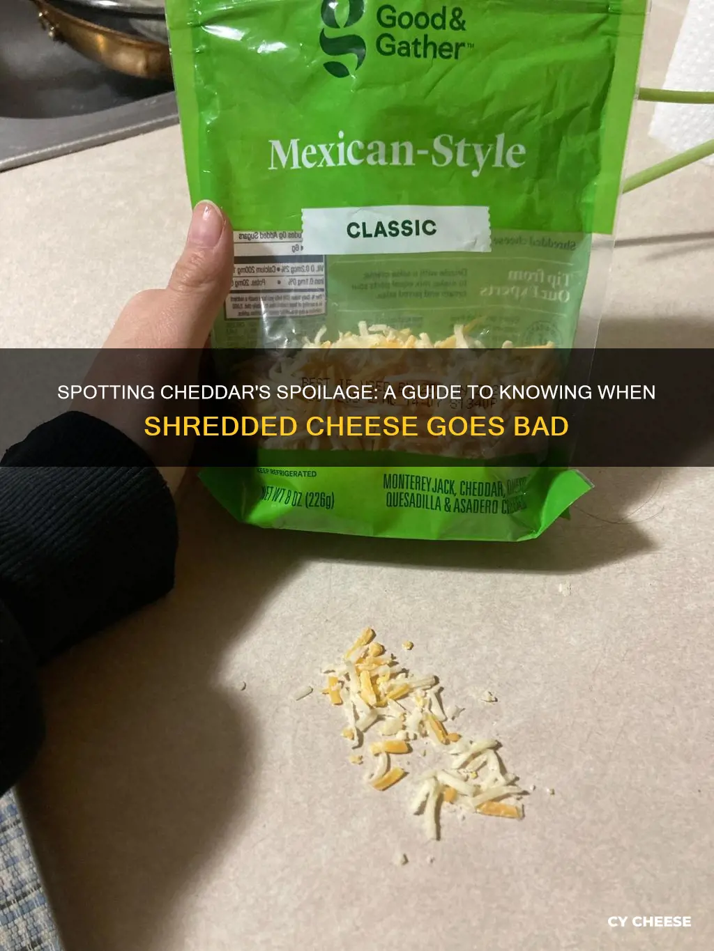 how to know if chedder shredded cheese is bad