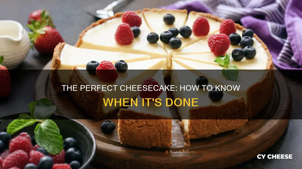 how to know when a cheese cake is done cooking
