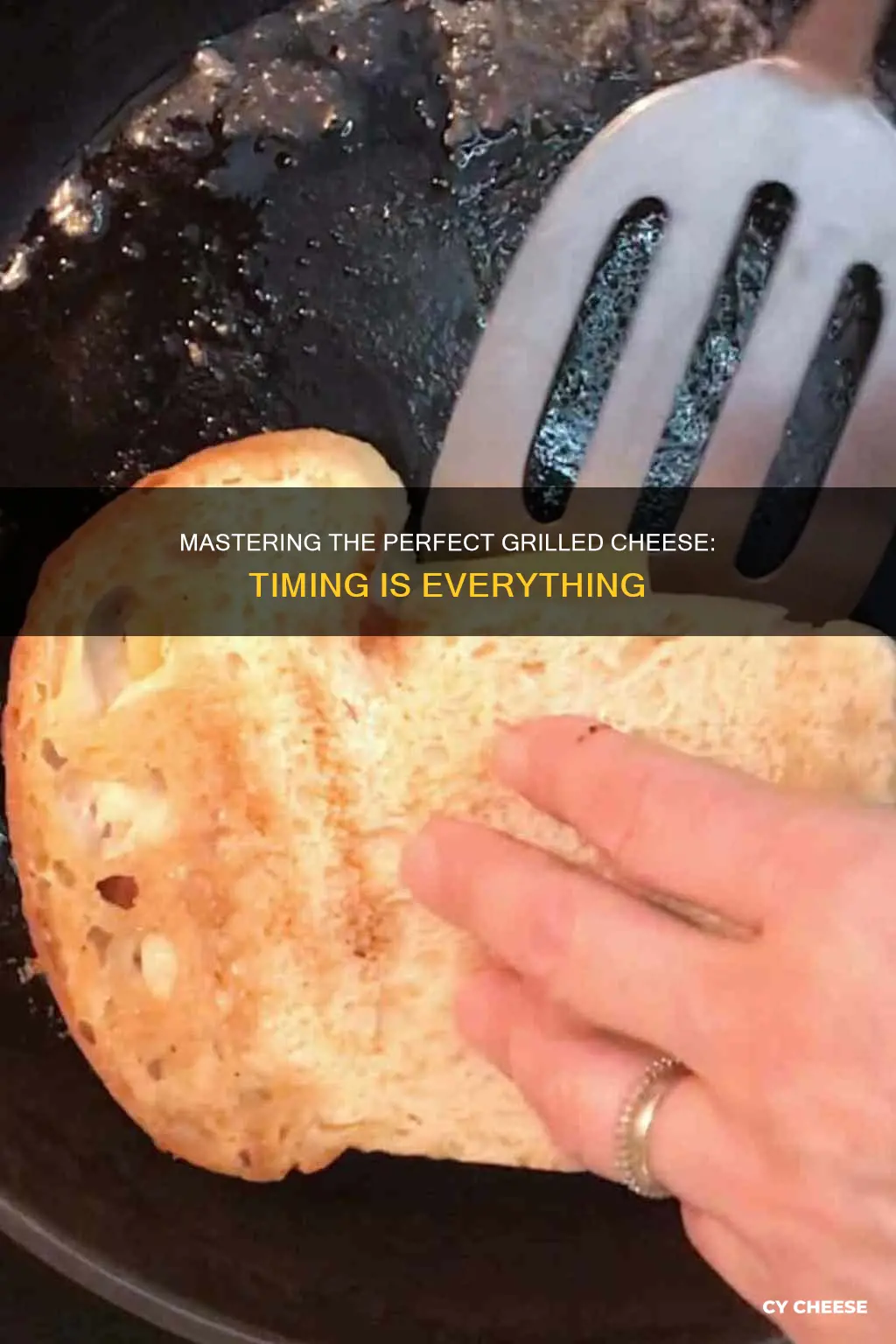 how to know when to flip grilled cheese