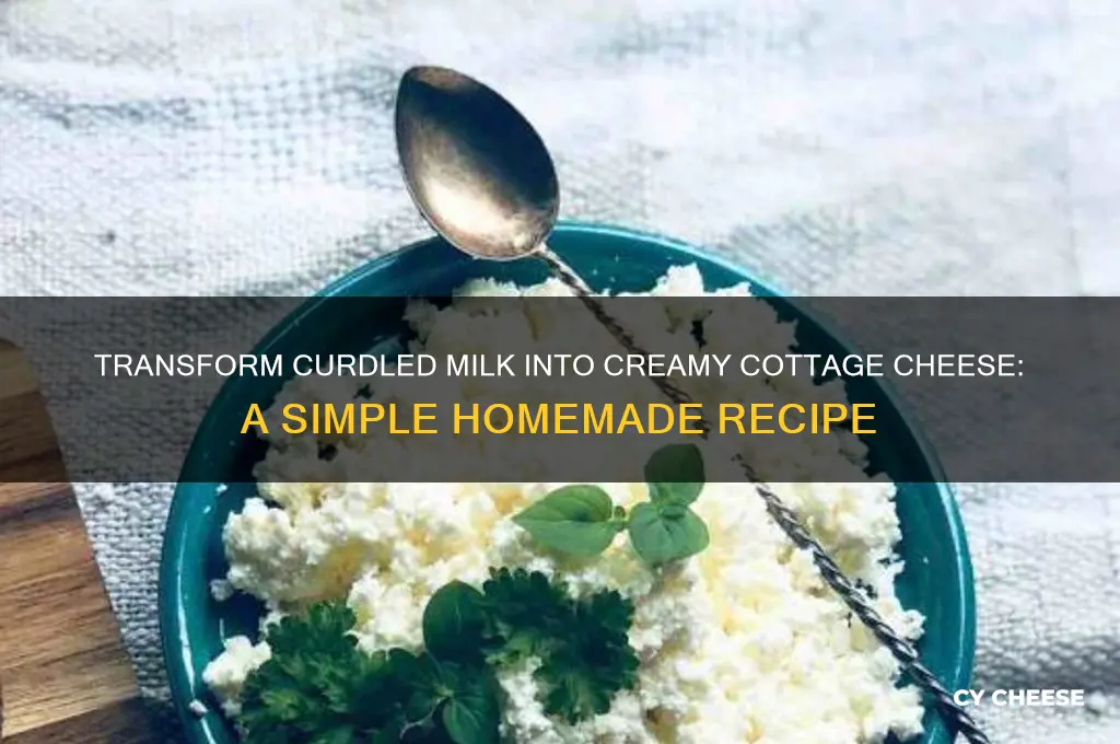 how to make cottage cheese at home from curdled milk