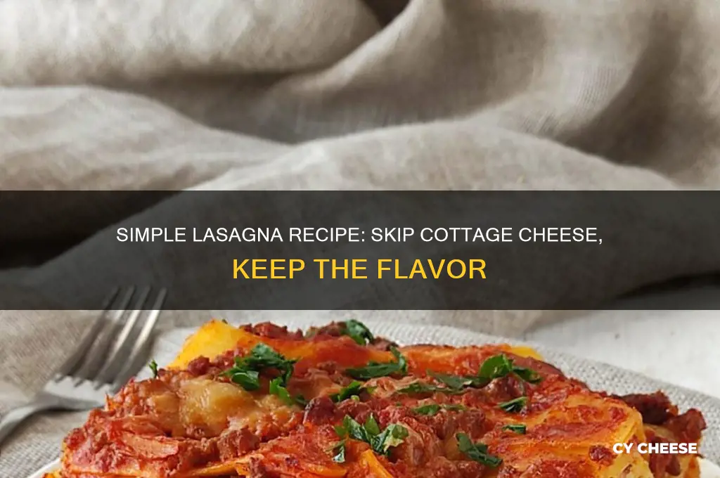 how to make lasagna easy without cottage cheese