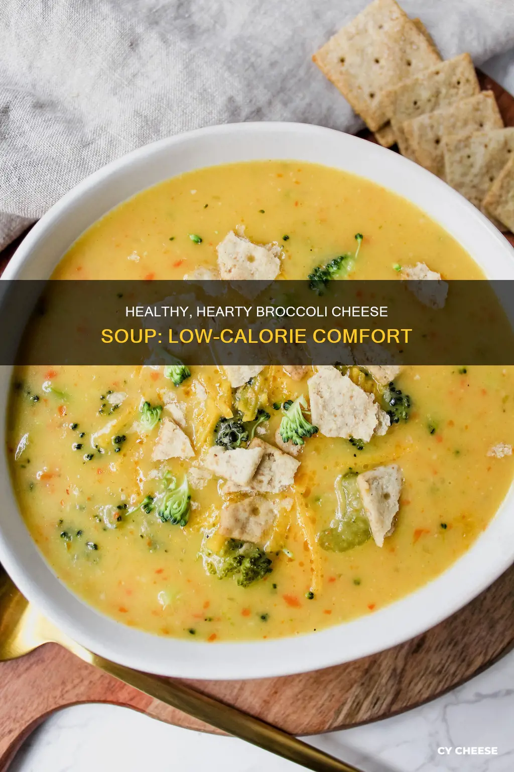 how to make low calorie broccoli cheese soup